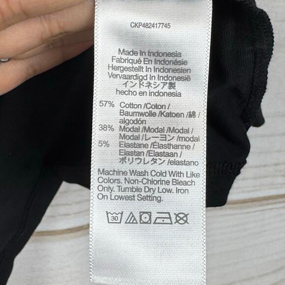 Madewell True Black Funnelneck Cropped Muscle Tee Size XL - Picture 10 of 13